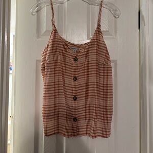 Toad & Co plaid red tank top